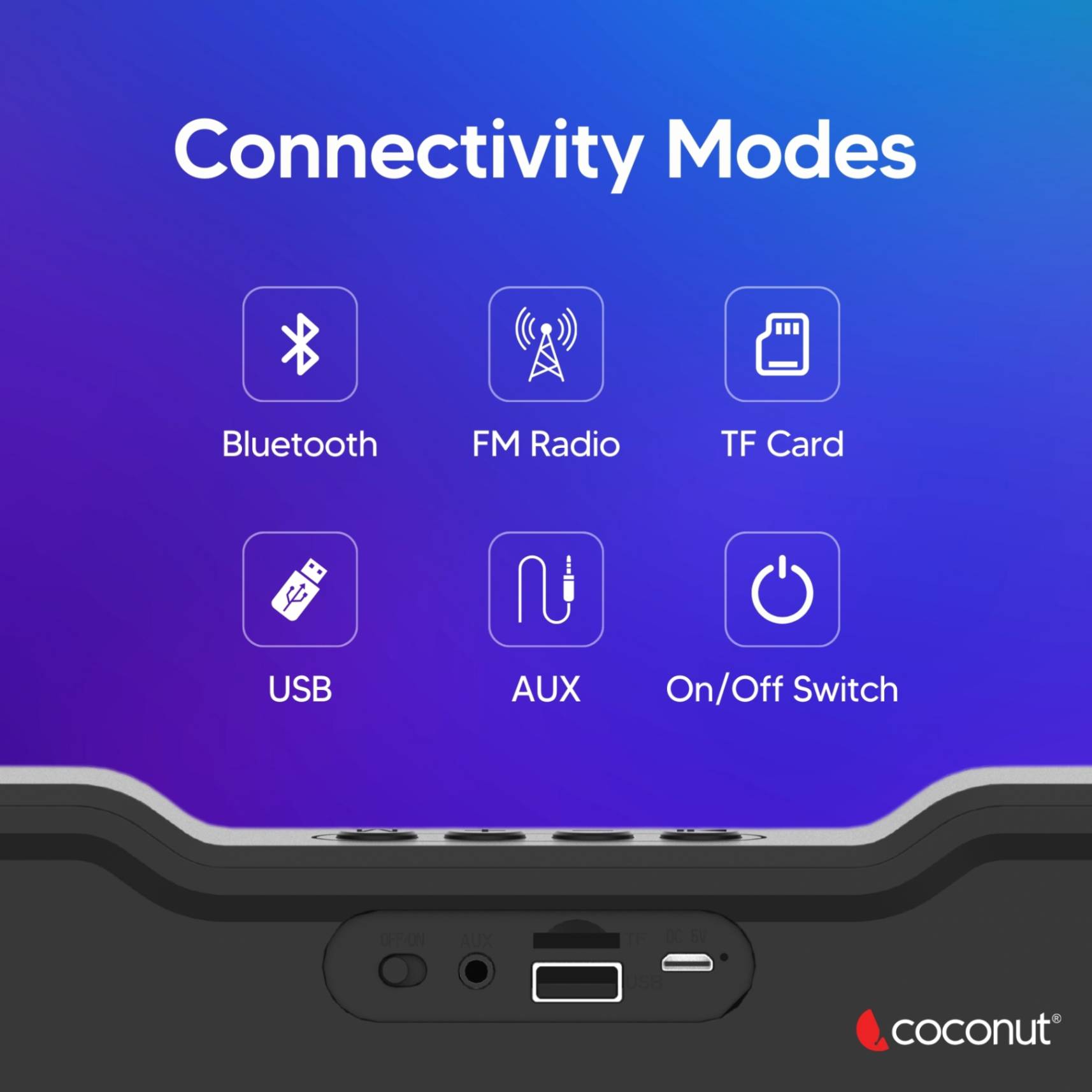 Carmen 16W RGB Wireless Soundbar with Bluetooth & RGB Lights